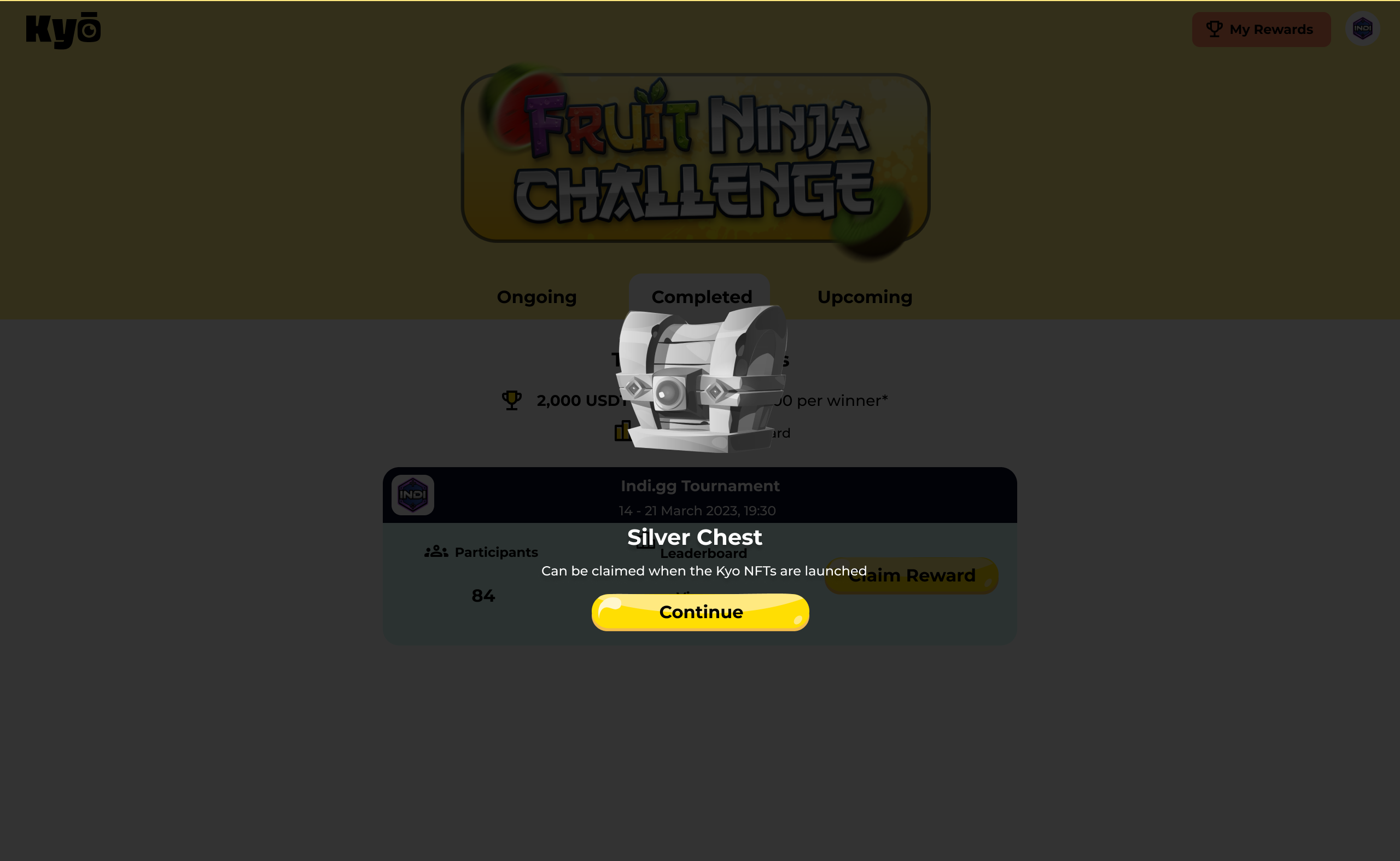 Reward reveal - Silver Chest
